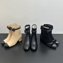 샤넬 숏부츠 스트레치 램스킨 앤 램스킨 3컬러 G46755