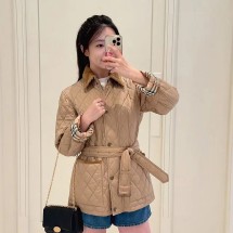 버버리 퀄팅 숄카라 튜닉 긴팔 여성 2컬러 81103761 F