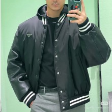 프라다 삼각로고 리나일론 패딩 봄버 바시티 자켓 SGC578