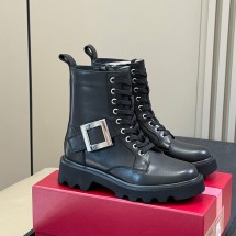 로저비비에 여성 부츠 가죽 블랙 5.0CM RVW78442760