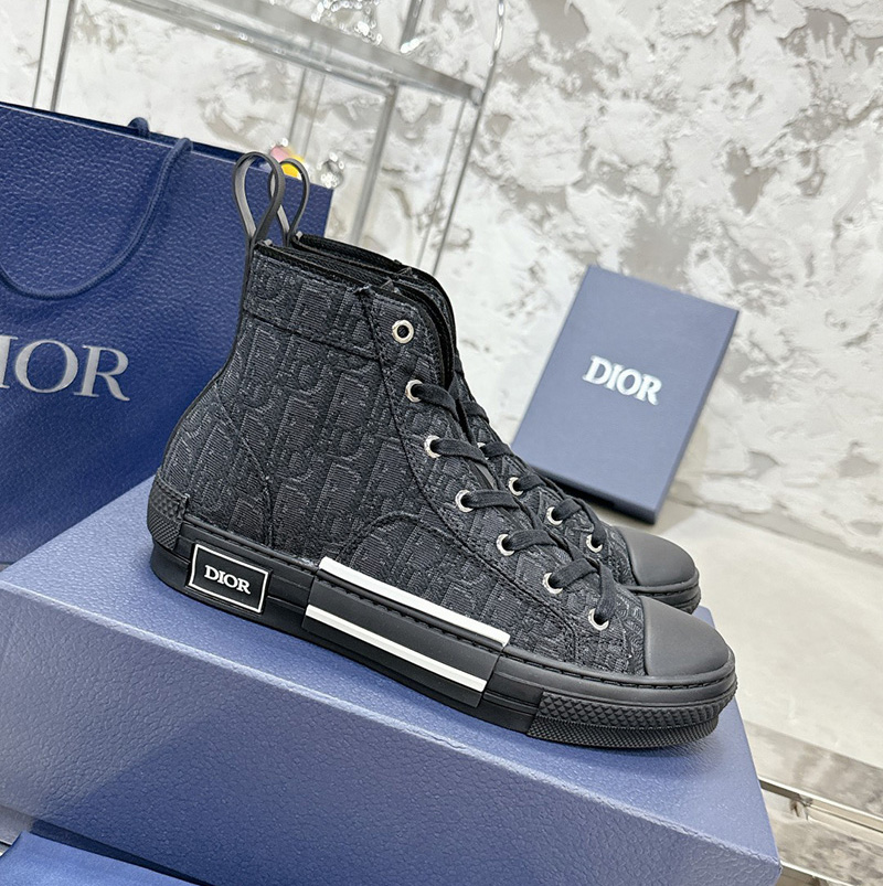 디올 오블리크 B23 하이탑 스니커즈 컨버스 운동화 남여공용 블랙 3SH126ZSA_H969