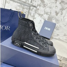 디올 오블리크 B23 하이탑 스니커즈 컨버스 운동화 남여공용 블랙 3SH126ZSA_H969