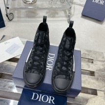 디올 오블리크 하이탑 스니커즈 블랙 남여공용 3SH126ZXX 969