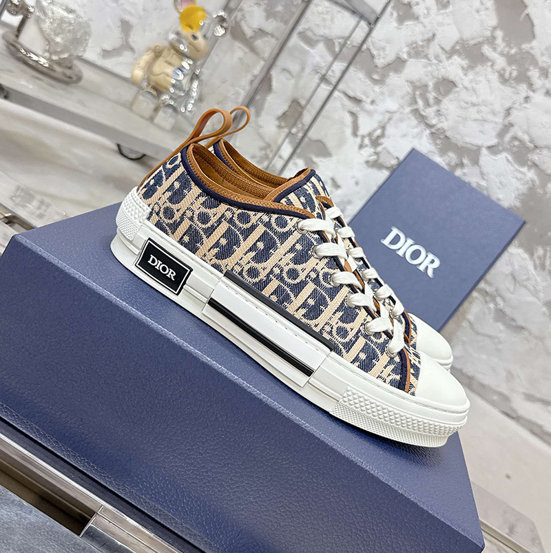 디올 남성 오블리크 B23 로우탑 스니커즈 남여공용 블루베이지 3SN249ZSA 961