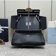 프라다 25FW 숄더백 가죽 스트랩 블랙 1BC262