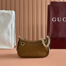 구찌 GG 엠블럼 미니 체인 숄더백 카멜 847091