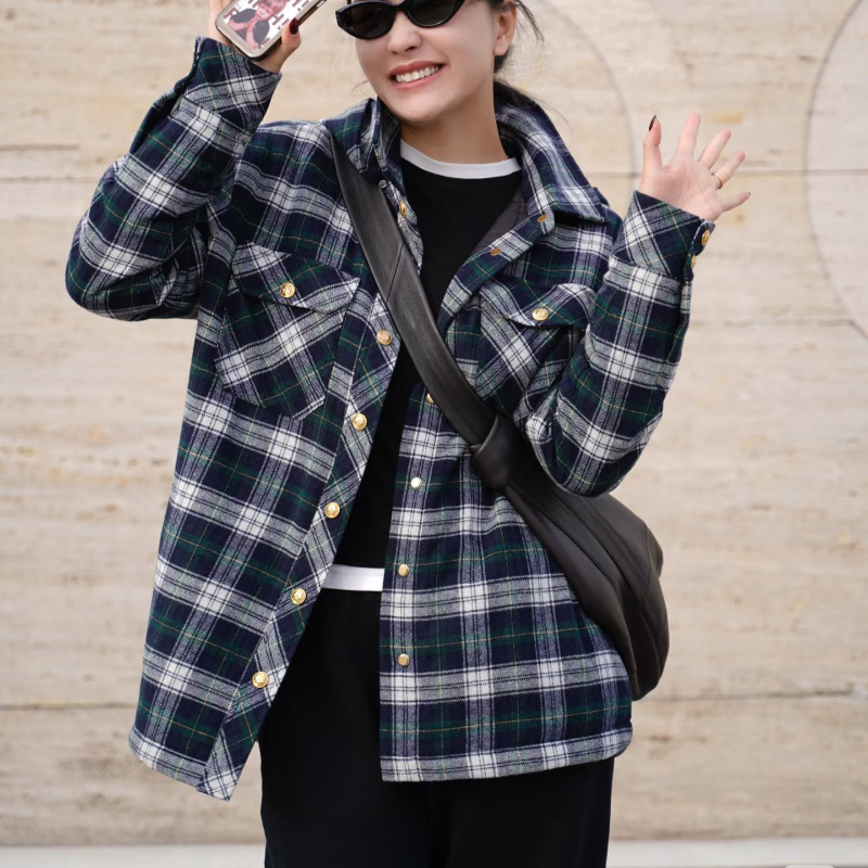 셀린느 캐시미어 타탄 오버셔츠 남여공용 2W986399T   C