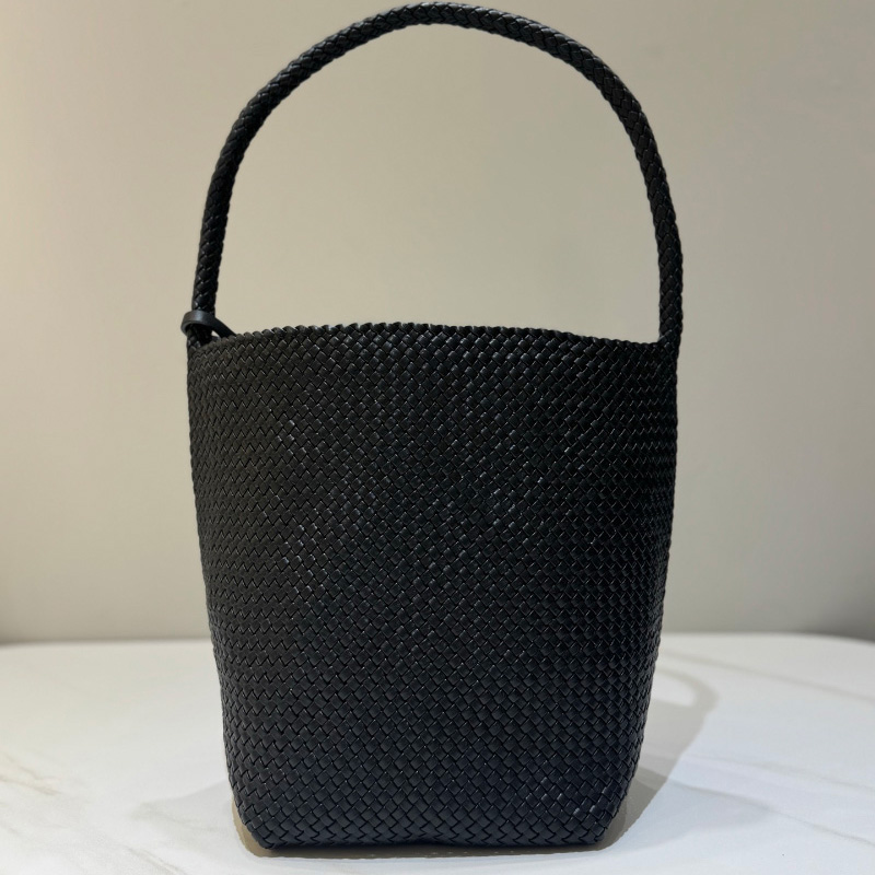 더 로우 미디움 우븐 N/S 토트백 레더 W1744WL60DARKG