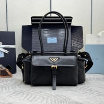 프라다 익스플로어 미디엄 리나일론 가죽 토트 백 1BG596