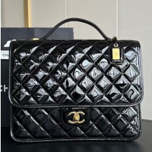 샤넬 페이던트 카프스킨 제니 백팩 라지 블랙 골드 메탈 AS3662