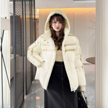 디올 알프스 후드 푸퍼 자켓 디올 스타 모티브 화이트 골드 547C22A2480_X0890  Y