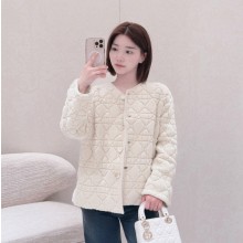 디올 알프스 까나쥬 니트 자켓 화이트 614V06A3400  Y