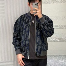 디올 오블리크 울 니트 블루종 자켓 2컬러 613M403A2026  Y