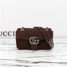 구찌 GG 마몽 스몰 스웨이드 숄더백 837280