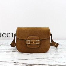 구찌 호스빗 1955 아우라 미니 스웨이드 숄더백 847064