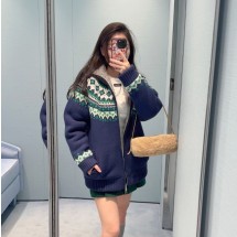 미우미우 울 오버사이즈 집업 여성 가디건 MMJ154  Y