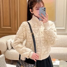 디올 매크로까나쥬 지퍼 가디건 캐시미어 여성 254V20AM340  D