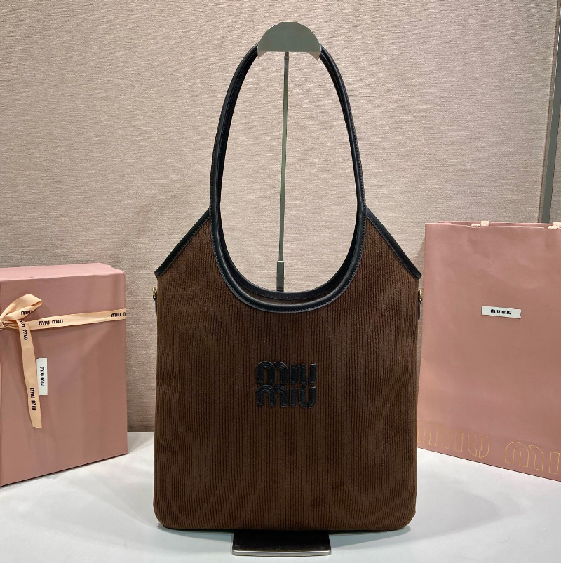 미우미우 아이비 스웨이드 백 커피 5BG231