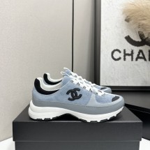 샤넬 26SS CC로고 스니커즈 스웨이드 블루 G47010