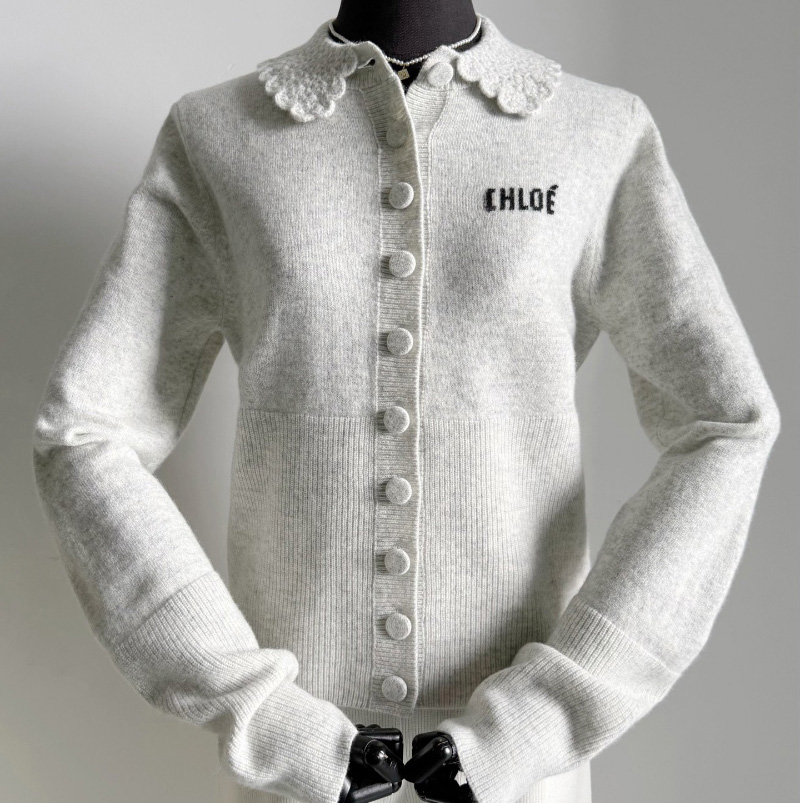 끌로에 로고 버튼 울 가디건 00N CH26SMC03530  H