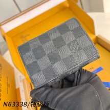 루이비통 엔벨로프 카르트 드 비지트 다미에 그라파이트 N63338
