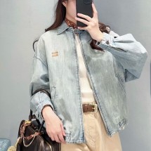 미우미우 26SS 미우미우 데님 자켓 GWB149  H