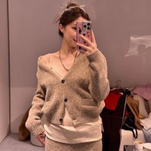 미우미우 버튼 울 가디건 MMJ148  H