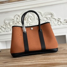 에르메스 가든 파티 30 백 네곤다 팔라듐 하드웨어 에뚜쁘 블랙 브라운 H051568CK18