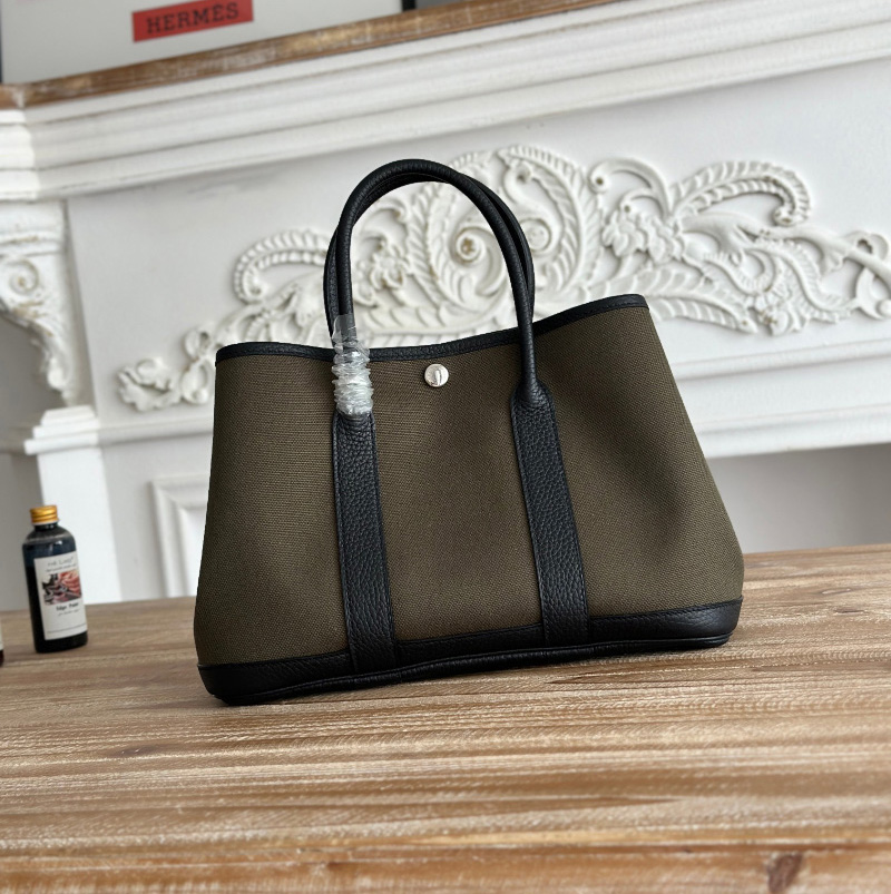 에르메스 가든 파티 30 백 네곤다 팔라듐 하드웨어 에뚜쁘 카키 H051568CK18