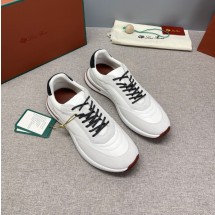 로로피아나 위켄드 워크 남성 스웨이드 쉘  그레이 화이트  스니커즈 FAM17195715